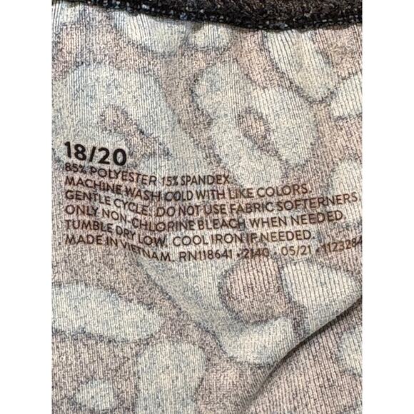 Livi Women's Black Teal Animal Print Leggings Size 18/20 - Picture 4 of 13